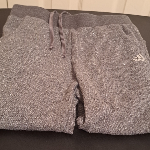 Girl's Adidas sweatpants good preloved condition - Picture 1 of 5